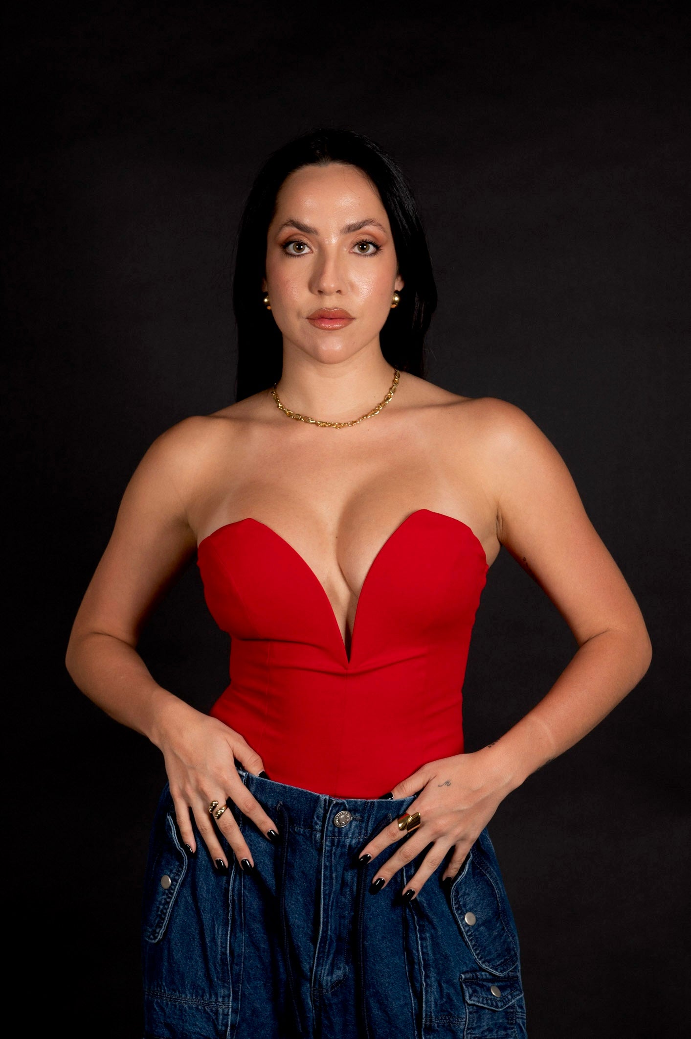 RED CORSET BODYSUIT