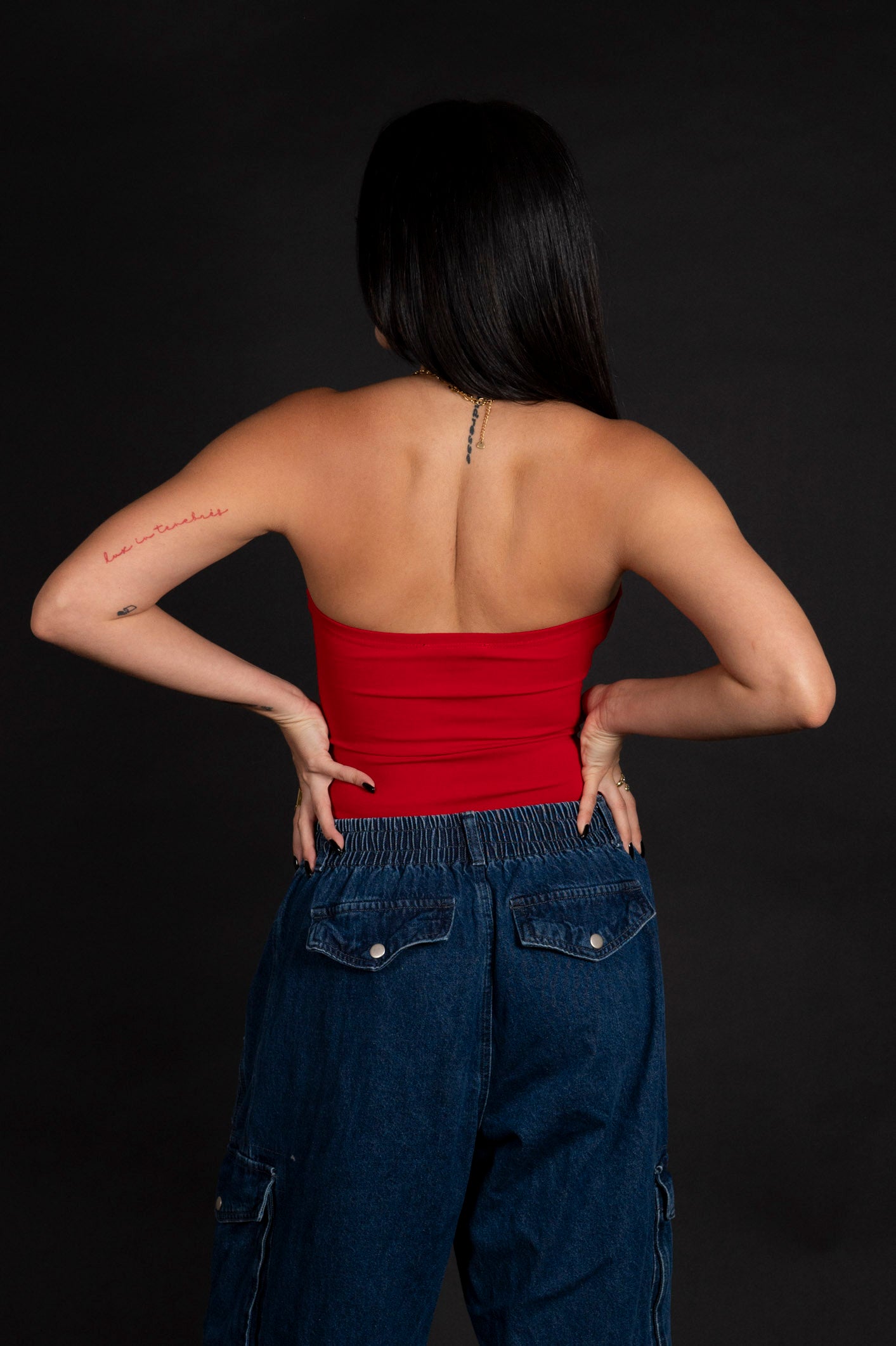 RED CORSET BODYSUIT