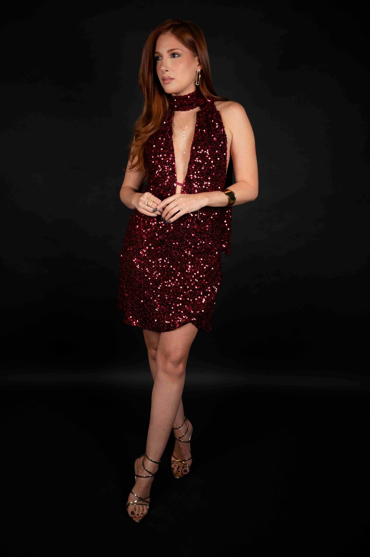 RED SPARKLE DRESS