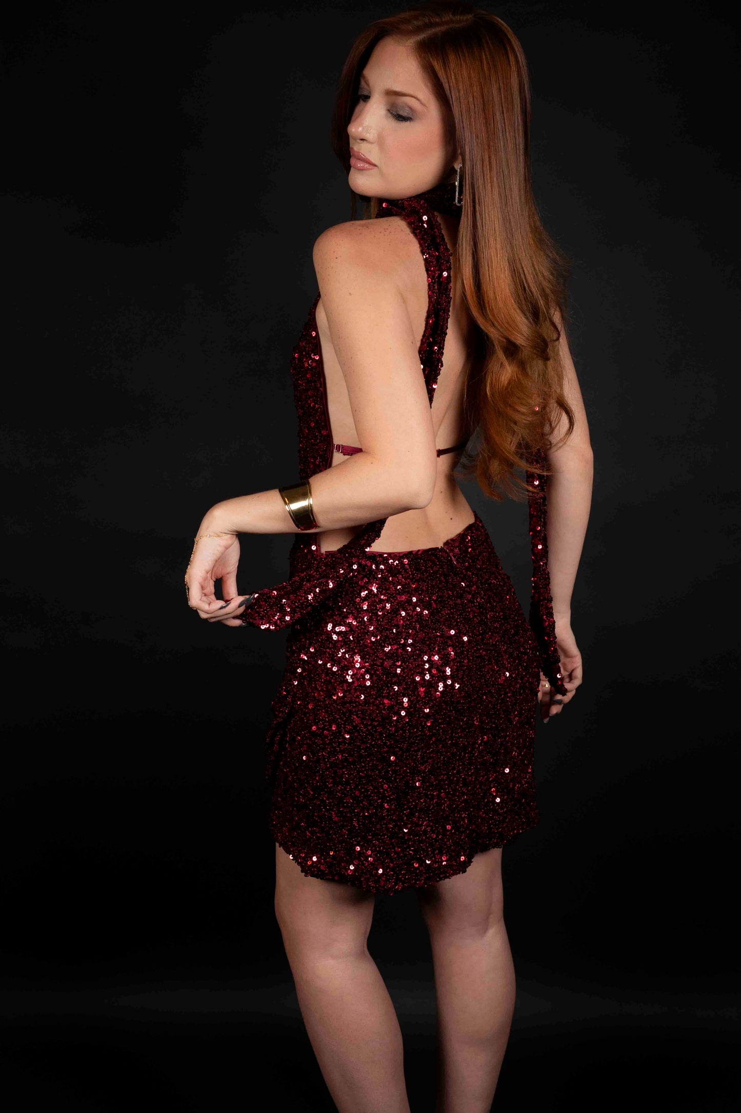 RED SPARKLE DRESS