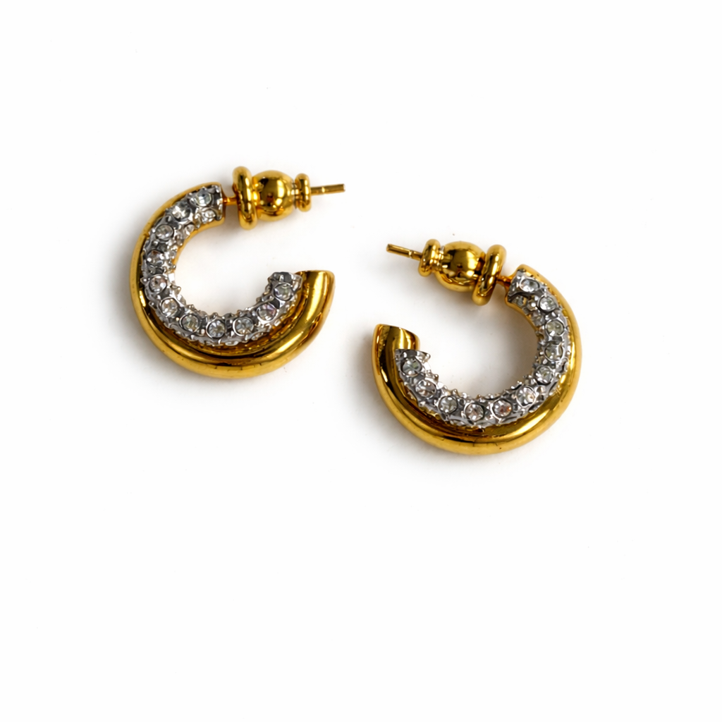 TAYLOR TWO TONE EARRINGS